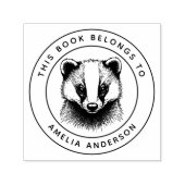 Tampon Auto-encreur Badger Bébé Personnalisé Ce Livre Appartient Au No (Design)