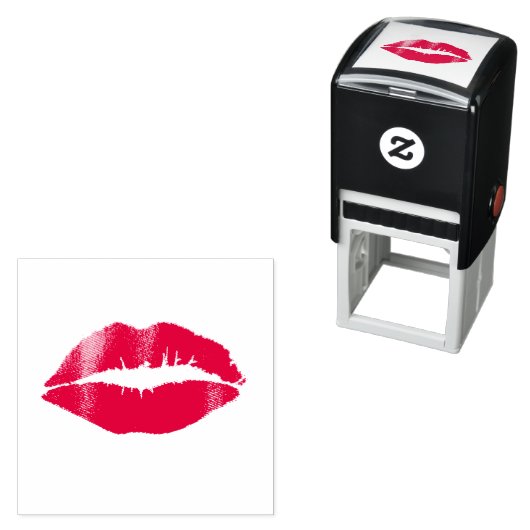 Tampon Auto-encreur Baiser les lèvres (En situation)