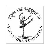 Tampon Auto-encreur Ballet Dancer Squelette sur Pointe Bibliothèque No (Design)