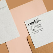 Tampon Auto-encreur Balnéaire Rustique Elégant Mouettes