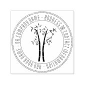 Tampon Auto-encreur Bambou En Cadre Circulaire (Design)