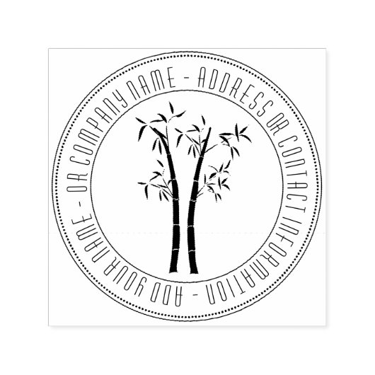 Tampon Auto-encreur Bambou En Cadre Circulaire (Design)