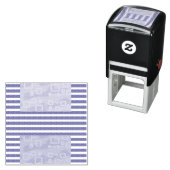 Tampon Auto-encreur Bandes cool géométriques (En situation)