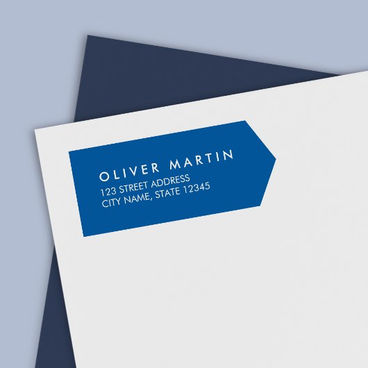 Tampon Auto-encreur Bannière latérale moderne classique Adresse de ret