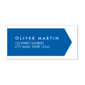 Tampon Auto-encreur Bannière latérale moderne classique Adresse de ret (Design)