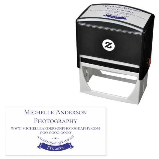 Tampon Auto-encreur Bannière professionnelle do-it-yourself nom d'entr (En situation)