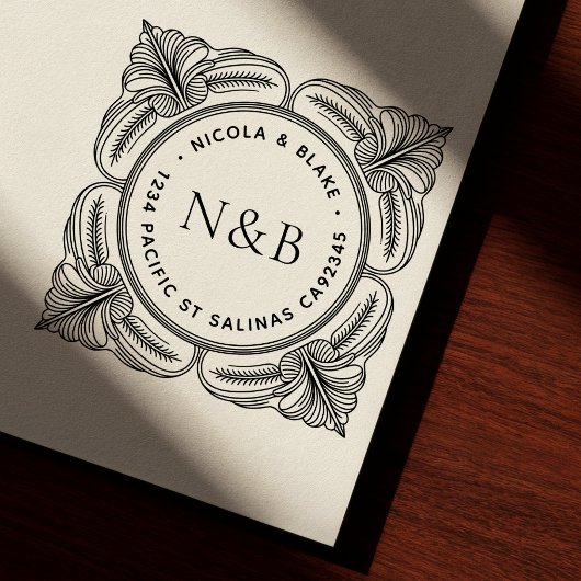 Tampon Auto-encreur Baroque Return Address Self-Inking Stamp