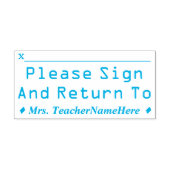 Tampon Auto-encreur Basique "S'il vous plaît signer et revenir à" et n (Design)