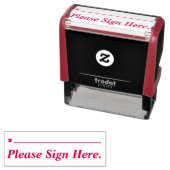 Tampon Auto-encreur Basique "S'Il Vous Plaît Signer Ici." Timbre en ca (En situation)