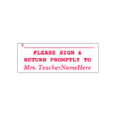 Tampon Auto-encreur Basique "VEUILLEZ SIGNER ET RETOURNER RAPIDEMENT À (Design)