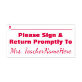 Tampon Auto-encreur Basique "Veuillez vous connecter et retourner rapi (Design)