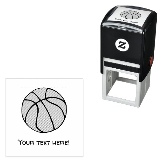 Tampon Auto-encreur Basket-ball (En situation)