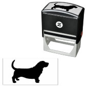 Tampon Auto-encreur Basset Hound Chien race Silhouette (En situation)