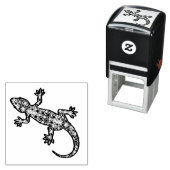 Tampon Auto-encreur Batik tribal Gecko / Lizard (En situation)