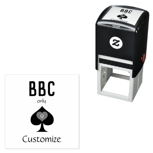 Tampon Auto-encreur BBC Seule pique lame signe Thunder_Cove (En situation)