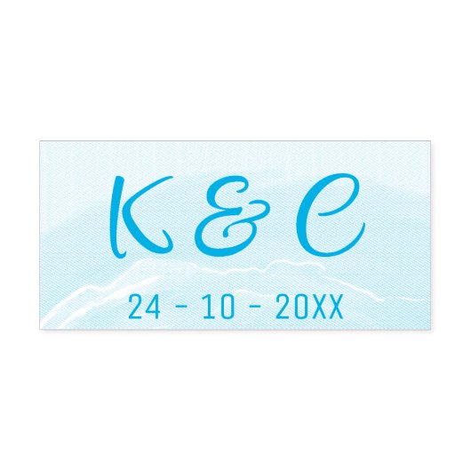 Tampon Auto-encreur Beach Wedding Watercolor  (Design)