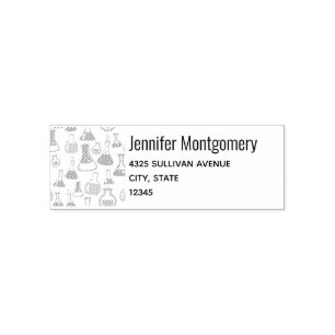 Tampon Auto-encreur Beakers et flacons Fun Science Adresse du Motif