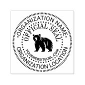 Tampon Auto-encreur Bear Sil #3 Custom Official Seal Name Loc URL (Design)