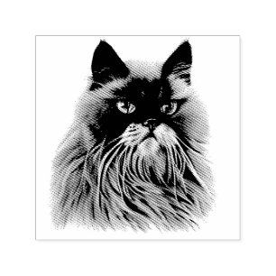 Tampon Auto-encreur Beau Portrait de chat persan