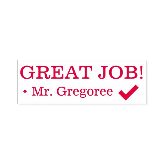 Tampon Auto-encreur "BEAU TRAVAIL !" Félicitations Timbre en caoutchou (Design)