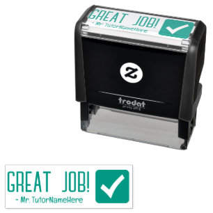 Tampon Auto-encreur "BEAU TRAVAIL !" Timbre en caoutchouc Tutor Feedba