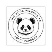 Tampon Auto-encreur Bébé mignon Panda Ce livre appartient au nom de l' (Design)