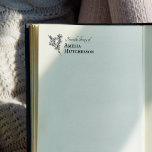 Tampon Auto-encreur Belle Fleur Branche Vintage Nom Plaque de livre<br><div class="desc">De la bibliothèque de timbre auto-encastré avec une branche remplie de fleurs et de feuilles. Une jolie plaque florale pour estampiller vos livres.</div>