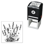 Tampon Auto-encreur Belle Lavande Jardin Fleur Floral (En situation)