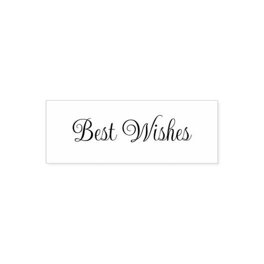 Tampon Auto-encreur Best Wishes Script Text Template (Design)