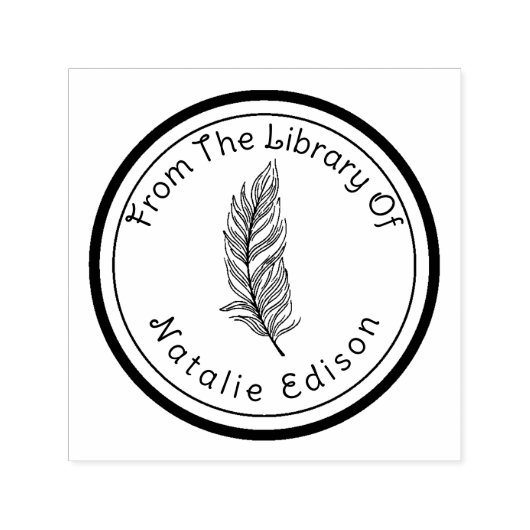 Tampon Auto-encreur Bibliothèque automatique de conception de plume pe (Design)