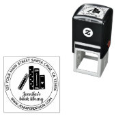 Tampon Auto-encreur Bibliothèque de carnets d'adresses (En situation)