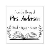Tampon Auto-encreur Bibliothèque "De la bibliothèque de" (Design)