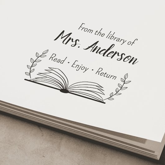 Tampon Auto-encreur Bibliothèque "De la bibliothèque de"