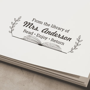 Tampon Auto-encreur Bibliothèque "De la bibliothèque de"