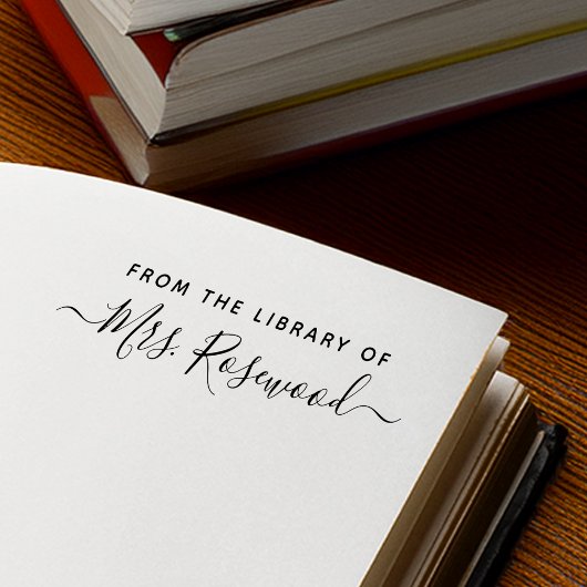 Tampon Auto-encreur Bibliothèque de nom manuscrit