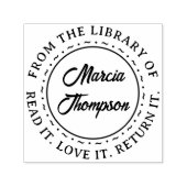 Tampon Auto-encreur Bibliothèque de scripts de typographie ronde class (Design)