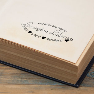 Tampon Auto-encreur Bibliothèque municipale Lire l'amour il le retourn