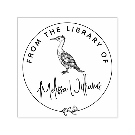 Tampon Auto-encreur Bibliothèques Cormorant Ex personnalisées à partir (Design)