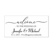 Tampon Auto-encreur Bienvenue Signature Mariage Fête Simple (Design)