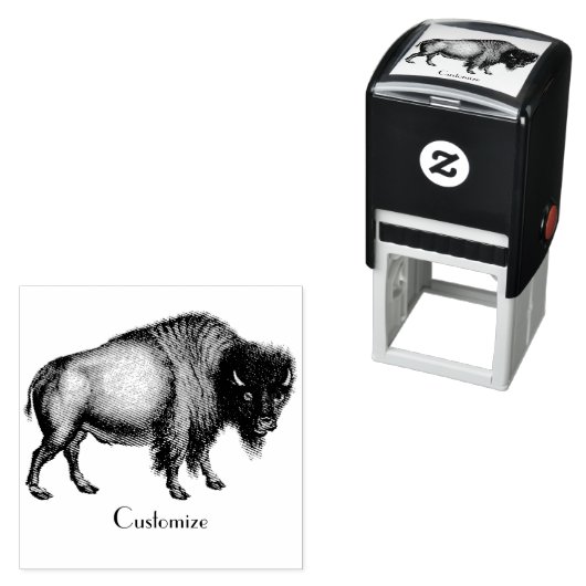 Tampon Auto-encreur Big Bison Buffalo Thunder-Cove (En situation)