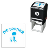 Tampon Auto-encreur Big Brother to New Baby Brother Stamp Self-inking  (En situation)