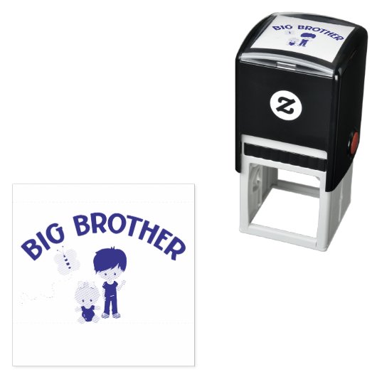 Tampon Auto-encreur Big Brother to New Baby Sister Stamp Self-inking S (En situation)