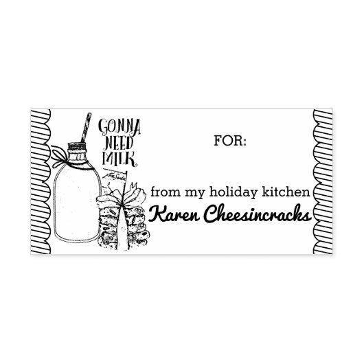 Tampon Auto-encreur biscuits de Noël au lait cuits dans la cuisine de (Design)