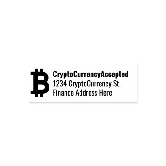 Tampon Auto-encreur Bitcoin Cryptodevise Trader (Design)