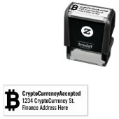 Tampon Auto-encreur Bitcoin Cryptodevise Trader (En situation)