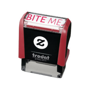 Tampon Auto-encreur BITE MOI. Sarcastique disant passif agressif note