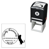 Tampon Auto-encreur Black Cat Auto-Encre Adresse de retour Timbre pers (En situation)