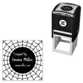 Tampon Auto-encreur Black Halloween Spider Web conçu par Maker (En situation)