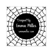 Tampon Auto-encreur Black Halloween Spider Web conçu par Maker (Design)