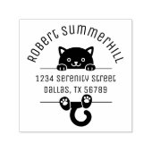 Tampon Auto-encreur Black Kitten Cat Arch Adresse 2 (Design)